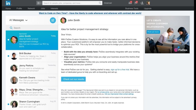 Linkedin Inmail - Linkedin Message Ads